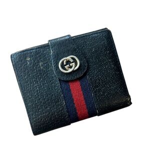 Vintage Gucci Accessory Collection Black Leather Card Holder wallet